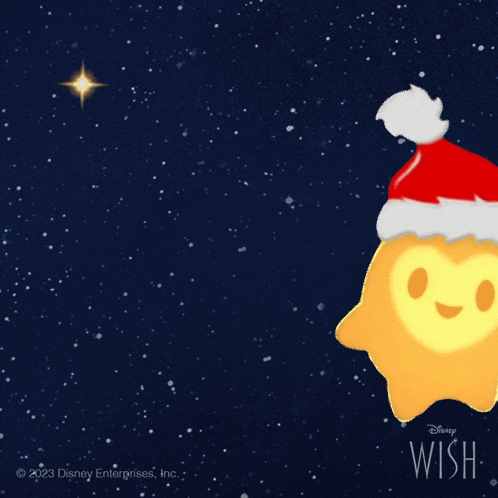 a cartoon character wearing a santa hat is from disney