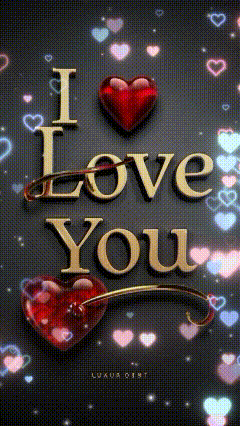 a black background with hearts and the words i love you on it