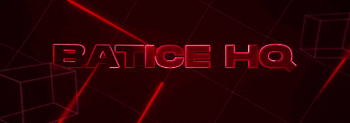 the word batice hq is displayed in red on a dark background