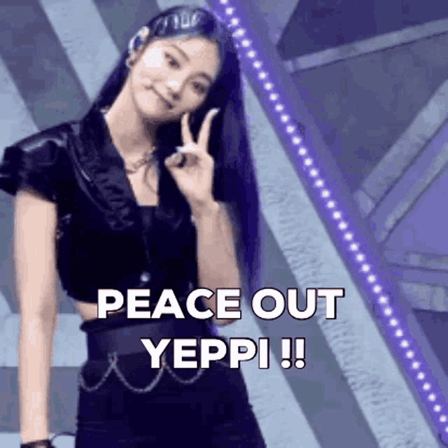 Peace Out Yeppi Yeppigrp GIF - Peace Out Yeppi Yeppigrp Yeppigifs GIFs