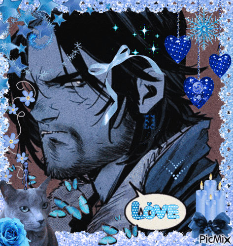 a picture of a man with a speech bubble that says love on it