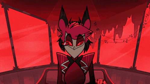 a cartoon character with antlers and a large smile