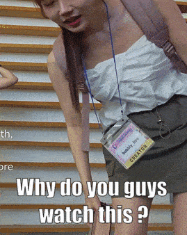a woman wearing a name tag that says creator