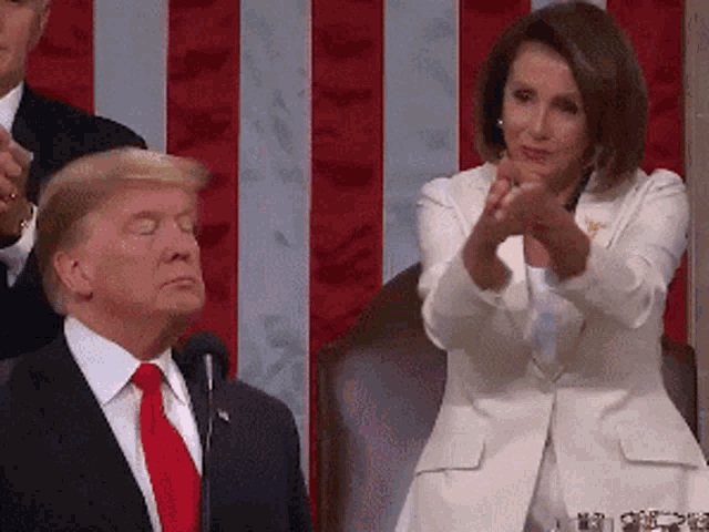 Nancy Pelosi Donald Trump GIF - Nancy Pelosi Donald Trump Clap GIFs