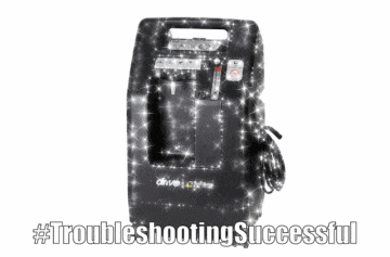 a black device with the words troubleshooting successful written on it