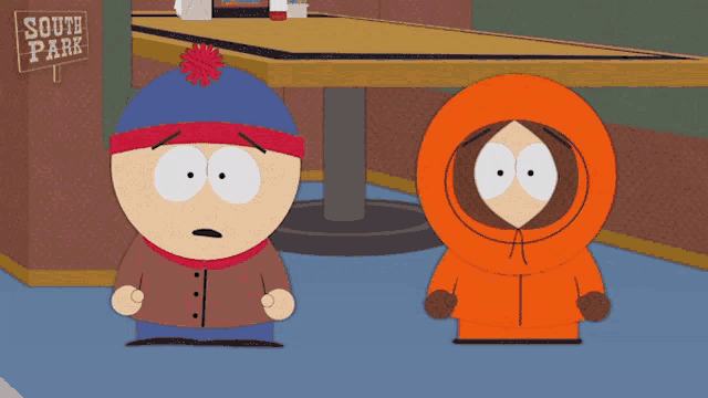 a cartoon character from south park says dude