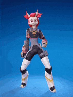 a cartoon character with red hair and white pants