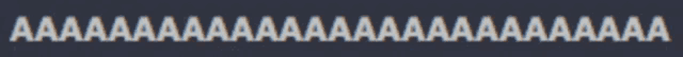 a row of white letters on a dark background that says aaa