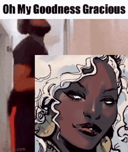 a meme with a picture of a woman and the words oh my goodness gracious at the top