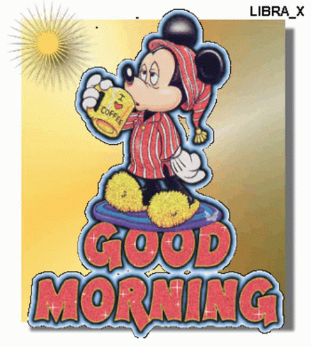 Good Morning Mickey Mouse GIF - Good Morning Mickey Mouse Tired GIFs