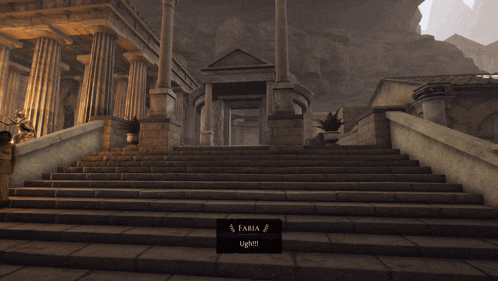 stairs leading up to a building with a sign on the wall that says exit