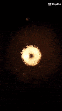 a gif of a fireball with the words capcut at the bottom