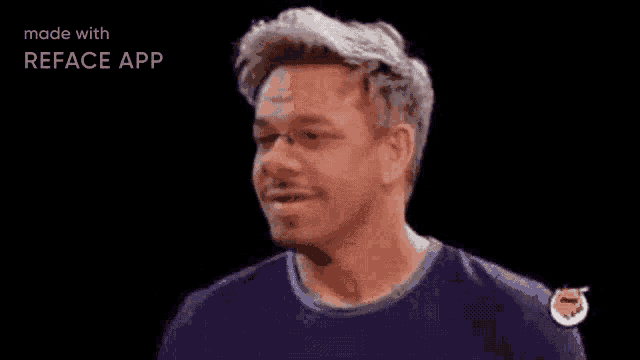 a man is making a funny face and saying oh f * ck off