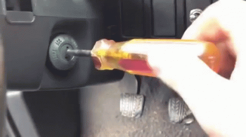 Start The Car With A Screwdriver GIF - Screwdriver Start The Car GIFs