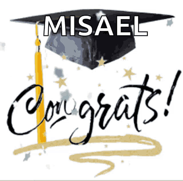 a congratulations card with a graduation cap and tassel