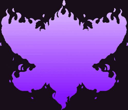 a pixel art drawing of a purple and black background