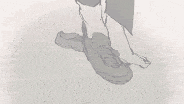 a drawing of a person 's feet with a pair of shoes on them .