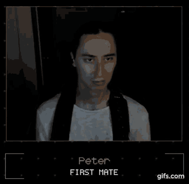 a video of a man with the name peter first mate on it