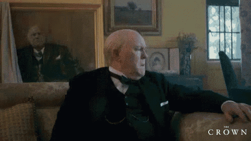 Winston Looking Devastated On Sofa GIF - The Crown Netflix Winston Churchill GIFs