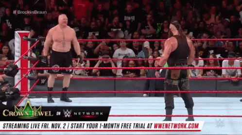 Lesnar And GIF - Lesnar And Strowman GIFs