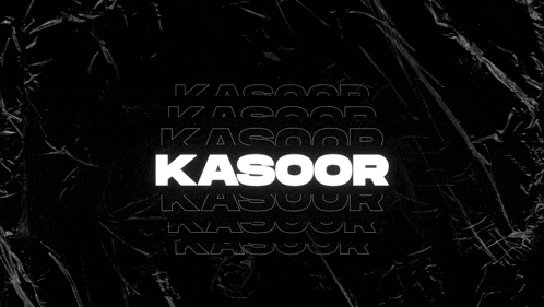 a black background with the word kasoor written on it