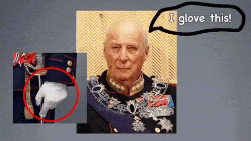 a picture of a man in a military uniform with a speech bubble that says i glove this
