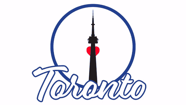 a logo for toronto with a heart and a tower in the middle
