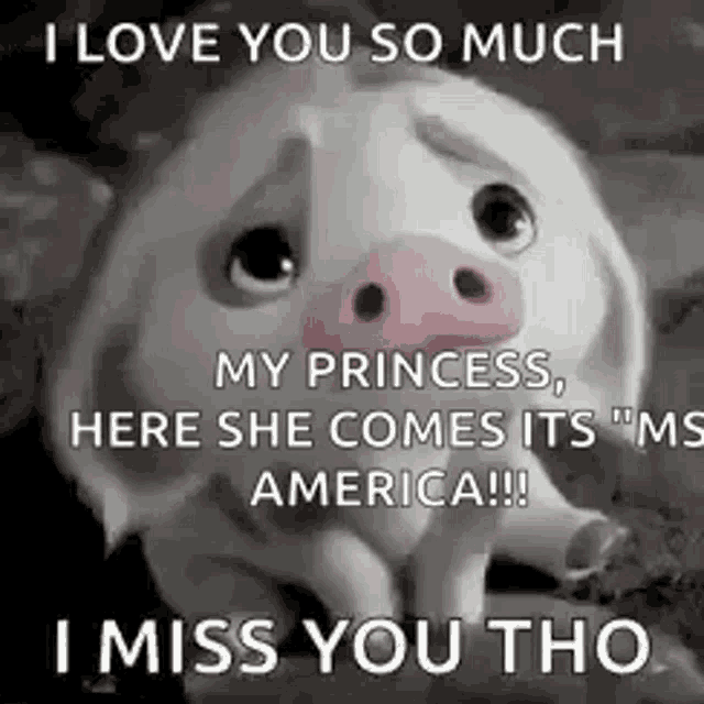 i love you so much my princess , here she comes its ms america !!! i miss you tho
