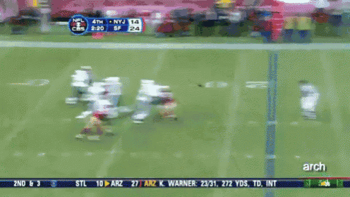 a football game is being played between the 49ers and jets