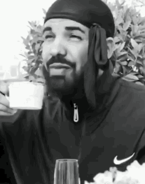 Drake Sips Tea GIF - Drake Sips Tea Delicious GIFs