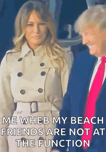 donald trump and melania trump are standing next to each other