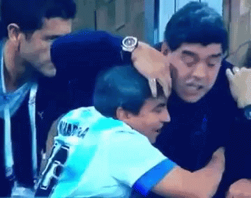 Diego Maradona Hug GIF - Diego Maradona Hug Upset GIFs