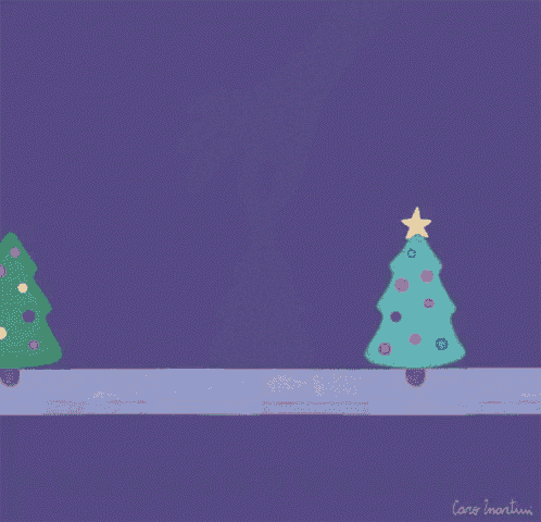 a hand is reaching for a christmas tree with a star on top