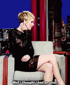 Jennifer Lawrence Thought I Had An Ulcer GIF - Jennifer Lawrence Thought I Had An Ulcer The Mocking Jay GIFs