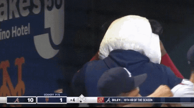 a baseball game is being played between the atlanta braves and the boston red sox