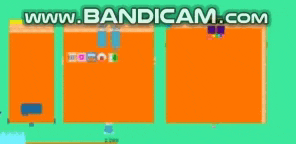 a green background with a bunch of orange squares and the website www.bandicam.com