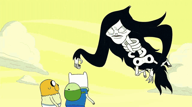 a cartoon shows a skeleton with a tongue hanging out