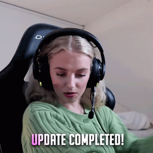 Update Completed Mimi GIF - Update Completed Mimi Michaela Lintrup GIFs