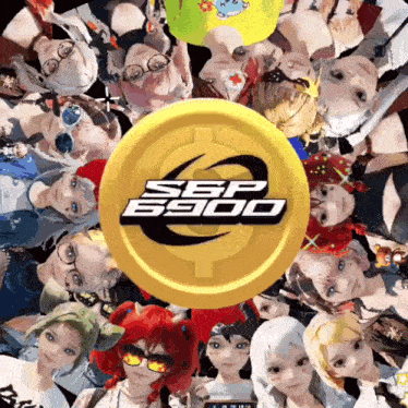 a group of people are gathered around a gold coin that says sep 5900