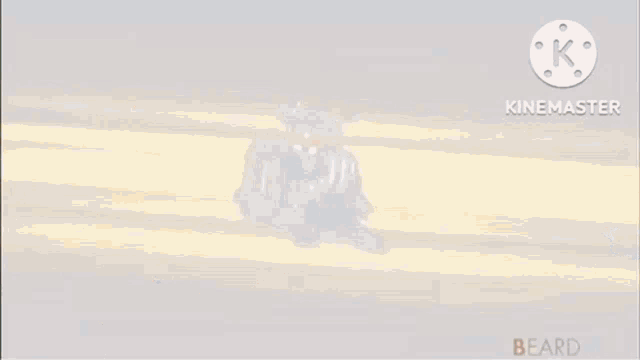 a video of a robot flying through the air with a yellow background .