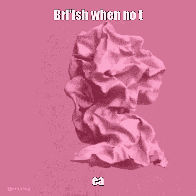 a statue of a man with a pink background and the words british when not ea