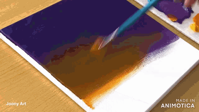 a painting is being made by joony art and made in animotica
