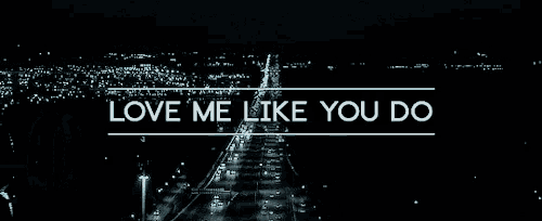 a black background with the words love me like you do