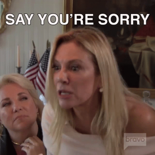 Say Youre Sorry Real Housewives Of New York GIF