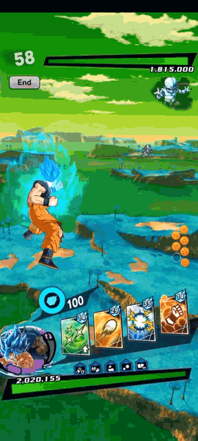 a screenshot of a video game with the number 58 on the top