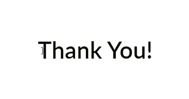 a thank you message is displayed next to a my folder icon