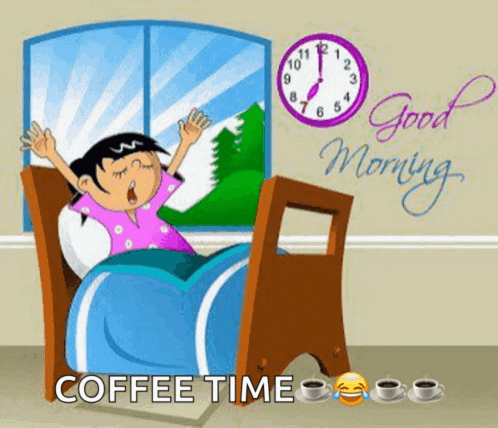 a girl is laying in bed with her arms outstretched and a clock behind her .