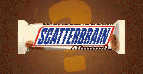 Scatterbrain GIF - Snickers Snickershunger Hungerbars GIFs