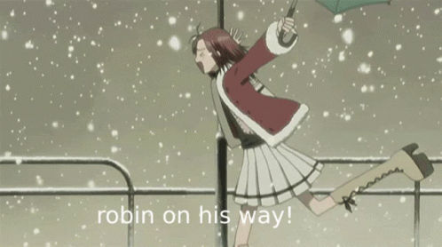 Robin On His Way Robin GIF - Robin On His Way Robin Robin Is Hachi GIFs