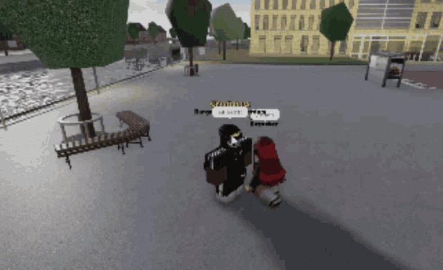 a screenshot of a video game shows a man and a woman talking to each other with the man saying " zimmerman "